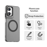 EIDERWOOD Motorola Moto G35 5G Hybrid Plast Deksel - MagSafe Kompatibel - Gjennomsiktig / Svart