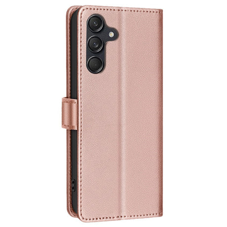 Samsung Galaxy A36 (5G) BINFEN Kunst Skinn Flip Deksel med RFID Blokkering - Rose Gold