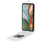 EIDERWOOD Motorola Moto G75 5G Etui med Kortlommer – Vertikal Flip Kunstlær Etui - Hvit