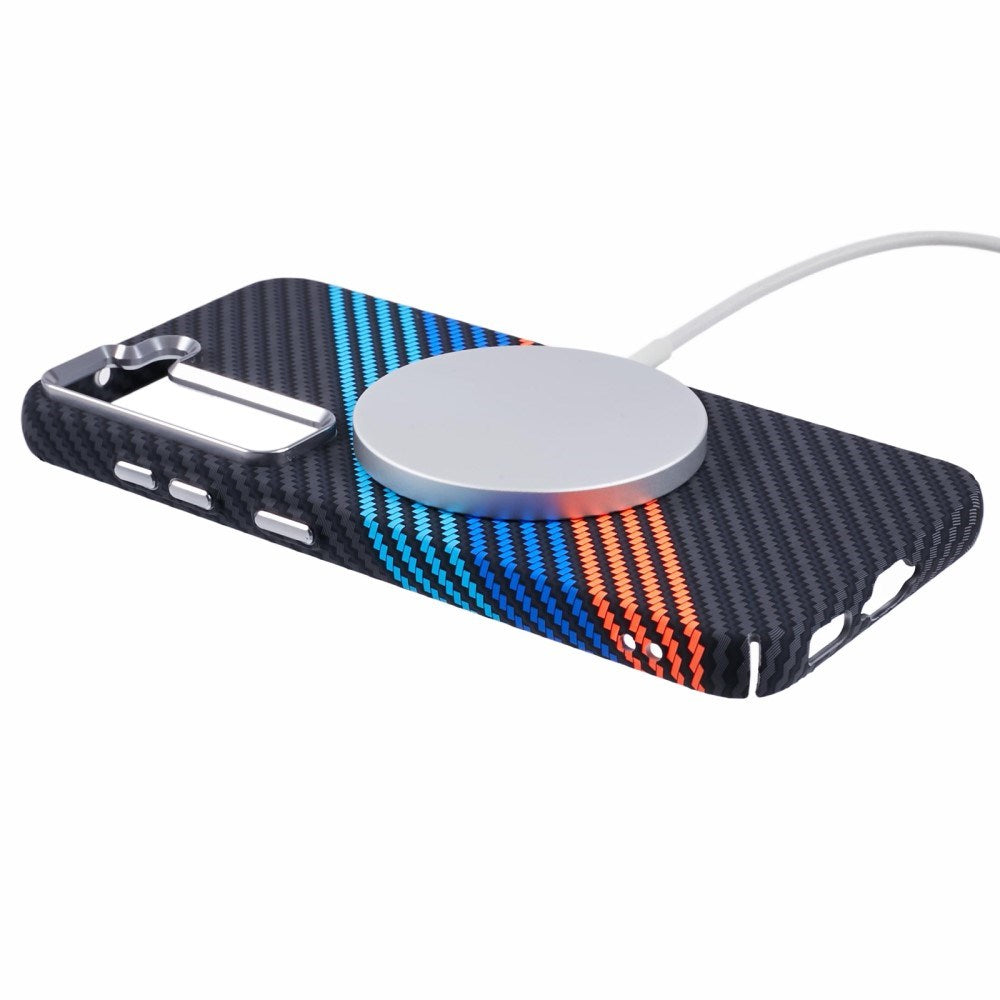 EIDERWOOD Mønstret Carbon Deksel - Samsung Galaxy S23 - MagSafe Kompatibel - Colorful Stripes