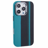 EIDERWOOD Mønstret Carbon Deksel - iPhone 16 Pro - MagSafe Kompatibel - Blue/Black