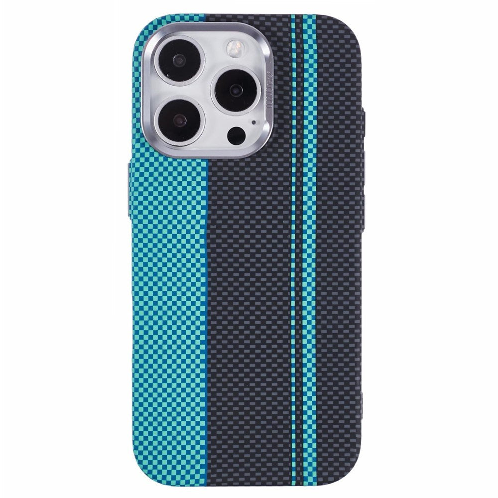 EIDERWOOD Mønstret Carbon Deksel - iPhone 16 Pro - MagSafe Kompatibel - Blue/Black