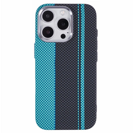 EIDERWOOD Mønstret Carbon Deksel - iPhone 16 Pro - MagSafe Kompatibel - Blue/Black