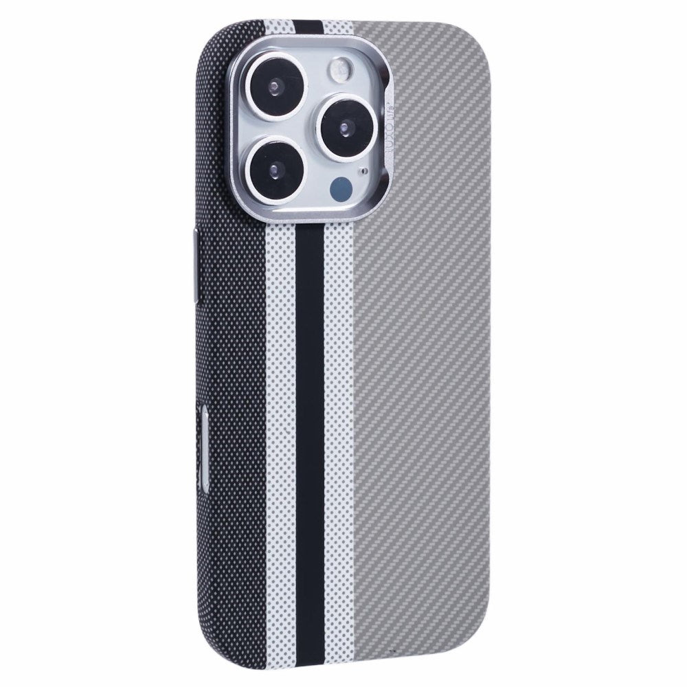 EIDERWOOD Mønstret Carbon Deksel - iPhone 16 Pro - MagSafe Kompatibel - Grey Stripes