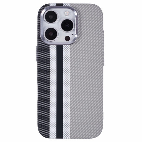 EIDERWOOD Mønstret Carbon Deksel - iPhone 16 Pro - MagSafe Kompatibel - Grey Stripes