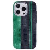 EIDERWOOD Mønstret Carbon Deksel - iPhone 16 Pro - MagSafe Kompatibel - Green/Black