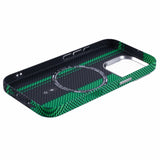 EIDERWOOD Mønstret Carbon Deksel - iPhone 16 Pro - MagSafe Kompatibel - Green/Black