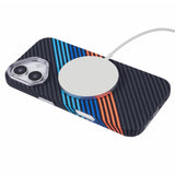 EIDERWOOD Mønstret Carbon Deksel - iPhone 16 - MagSafe Kompatibel - Colorful Stripes