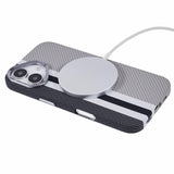 EIDERWOOD Mønstret Carbon Deksel - iPhone 16 - MagSafe Kompatibel - Grey Stripes