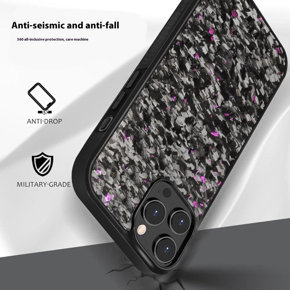 EIDERWOOD iPhone 15 Pro Non-Slip Carbon Deksel - MagSafe Kompatibel - Blå