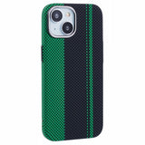 EIDERWOOD Mønstret Carbon Deksel - iPhone 13 - MagSafe Kompatibel - Green/Black