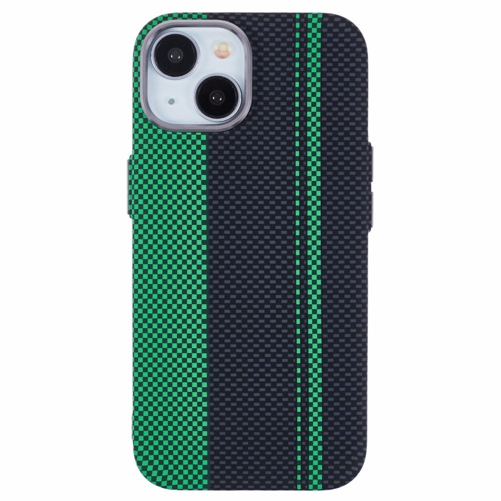 EIDERWOOD Mønstret Carbon Deksel - iPhone 13 - MagSafe Kompatibel - Green/Black