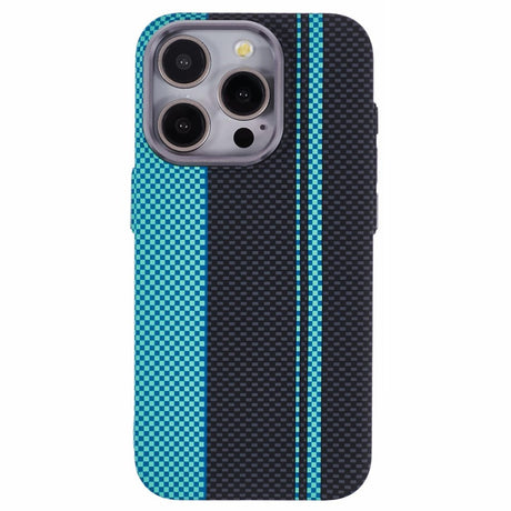 EIDERWOOD Mønstret Carbon Deksel - iPhone 13 Pro - MagSafe Kompatibel - Blue/Black