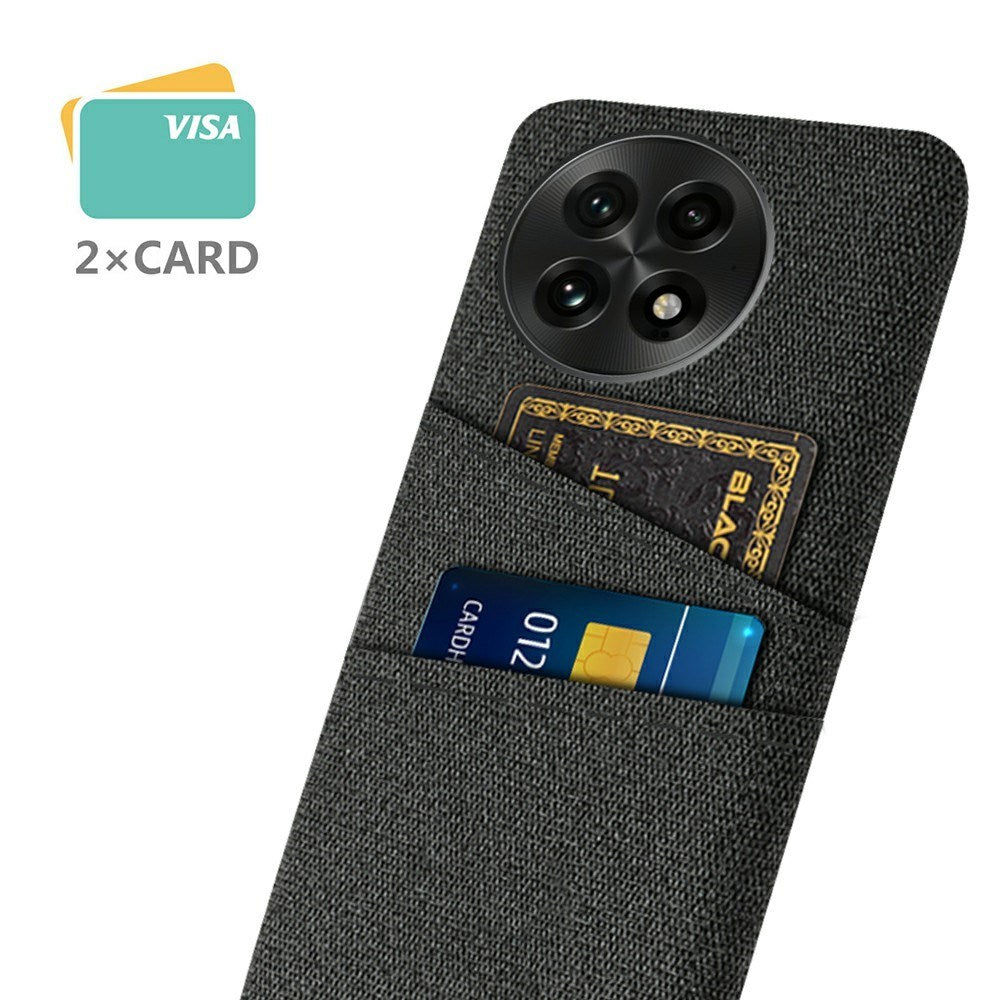 EIDERWOOD OnePlus 13 Stoffbelagt Plast Deksel m. Kortholder - Svart