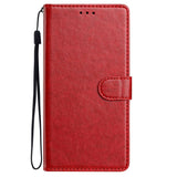 EIDERWOOD Xiaomi Redmi Note 14 Pro (5G) / Poco X7 Kunstskinn Flip Deksel m. Strop - Mørkrød
