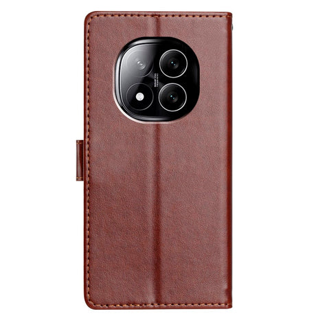 EIDERWOOD Xiaomi Redmi Note 14 Pro (5G) / Poco X7 Kunstskinn Flip Deksel m. Strop - Brun