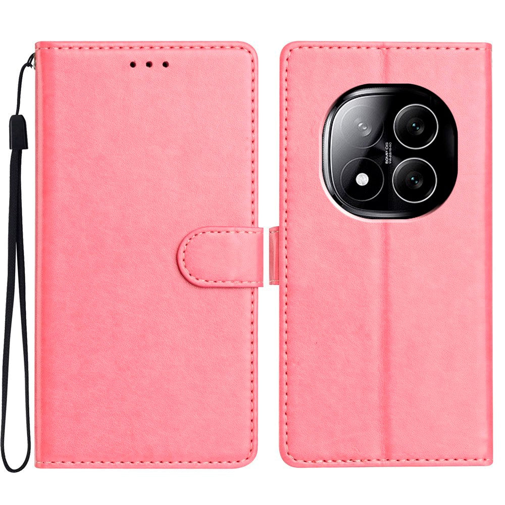 EIDERWOOD Xiaomi Redmi Note 14 Pro (5G) / Poco X7 Kunstskinn Flip Deksel m. Strop - Rosa