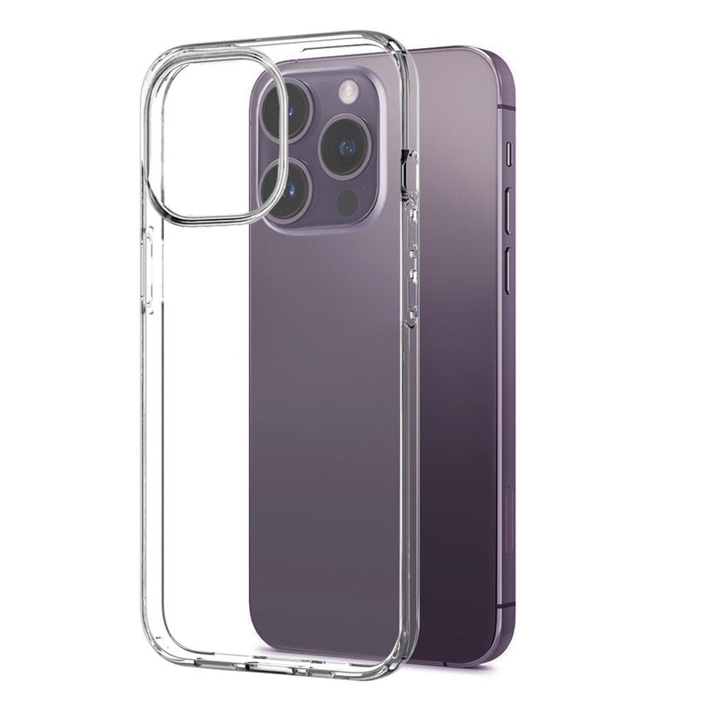 NORTHJO iPhone 14 Pro | 3-i-1 360° Beskyttelsessett med Deksel | Skjermbeskytter | Kameralinsebeskytter - Gjennomsiktig