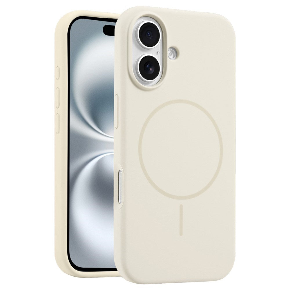 EIDERWOOD iPhone 16 Silikon Deksel – MagSafe Kompatibel – Beige
