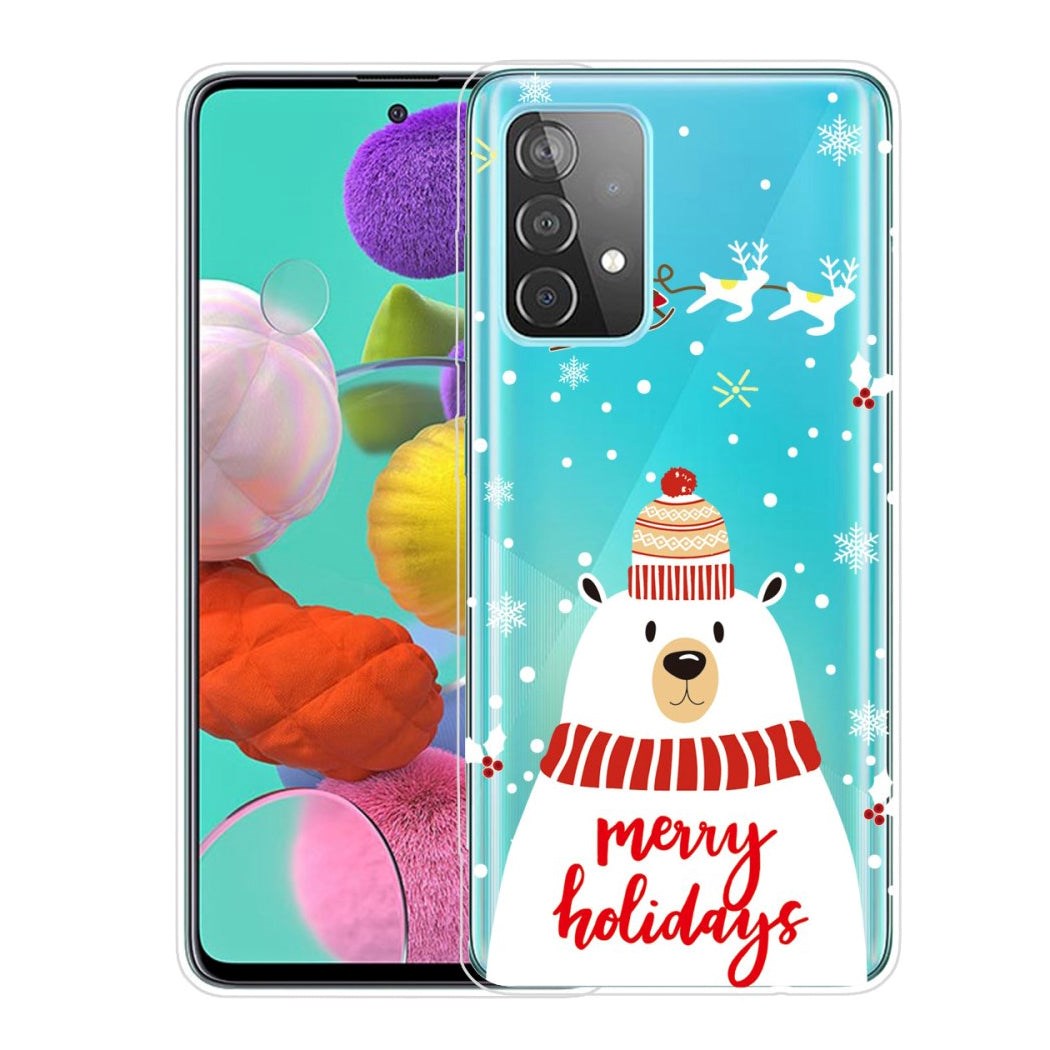 Samsung Galaxy A33 (5G) TPU Plast Jul Deksel - Merry Christmas - Isbjørn