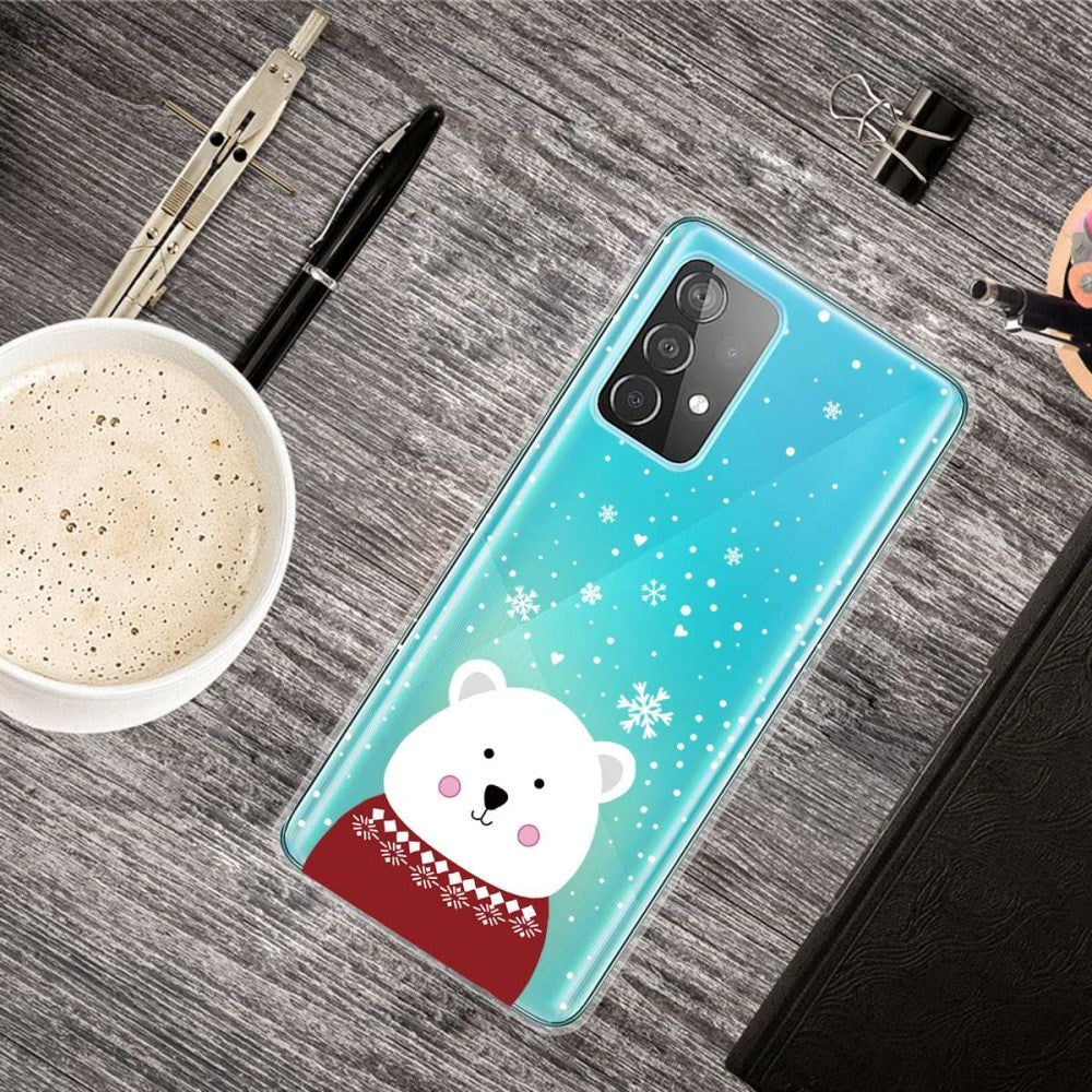 Samsung Galaxy A53 (5G) TPU Plast Jul Deksel - Merry Christmas - Isbjørn m. Genser