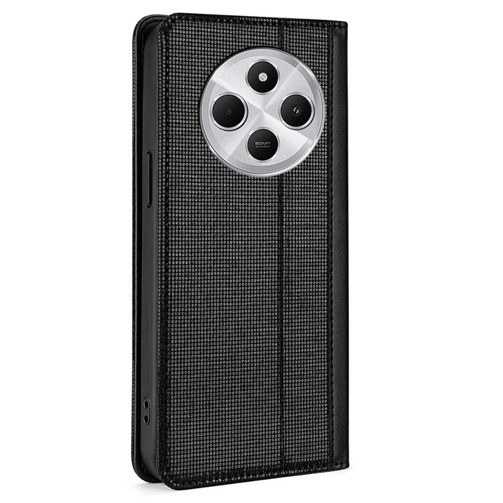 EIDERWOOD Xiaomi Redmi 14C / Poco C75 Flip Deksel i Kunstskinn med RFID-Blokkering - Svart