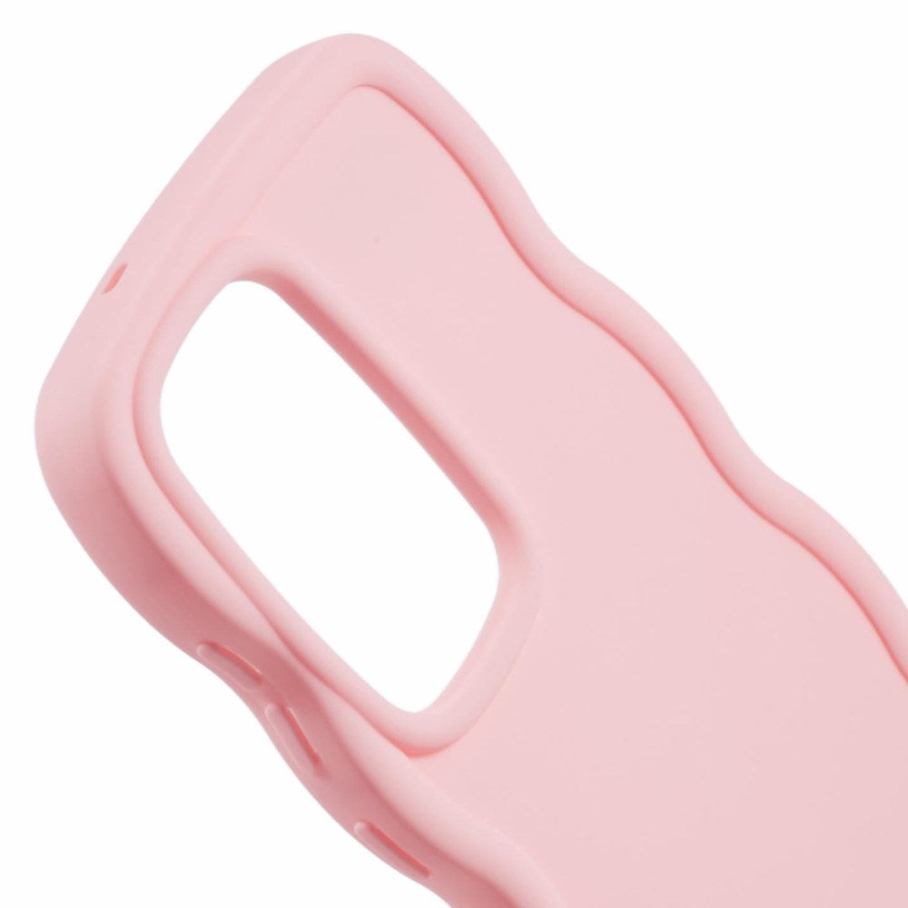 EIDERWOOD Samsung Galaxy S25 Ultra Fleksibelt Plastdeksel med Bølget Design - Rosa