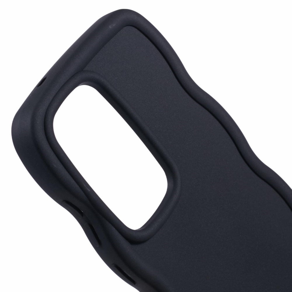 EIDERWOOD Samsung Galaxy S25 Ultra Fleksibelt Plastdeksel med Bølget Design - Svart