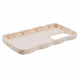 EIDERWOOD Samsung Galaxy S25 Ultra Fleksibelt Plastdeksel med Bølget Design - Beige