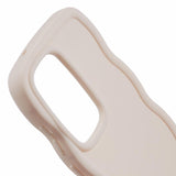 EIDERWOOD Samsung Galaxy S25 Ultra Fleksibelt Plastdeksel med Bølget Design - Beige