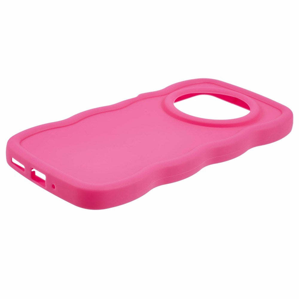 EIDERWOOD Xiaomi Redmi 14C Fleksibelt Plast Wavy Deksel - Pink
