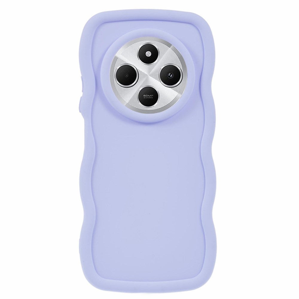 EIDERWOOD Xiaomi Redmi 14C Fleksibelt Plast Wavy Deksel - Lilla