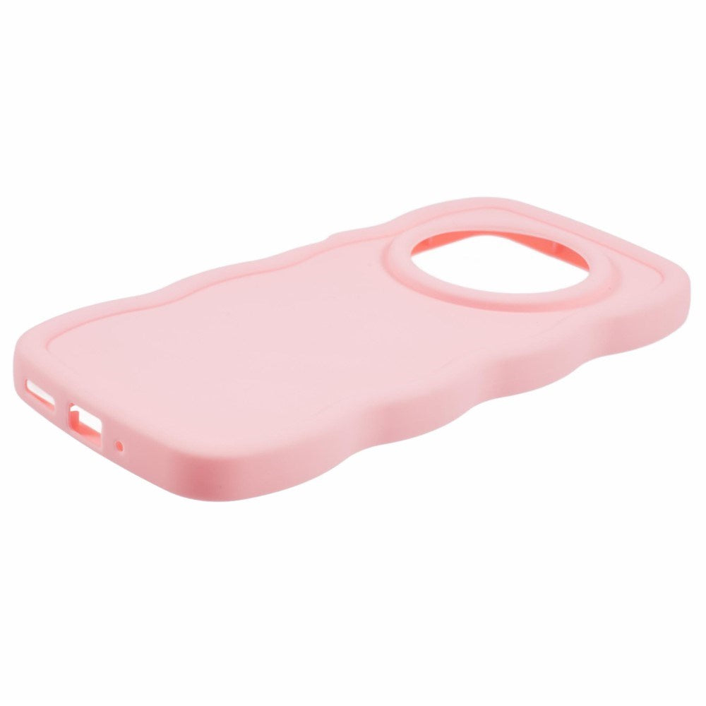 EIDERWOOD Xiaomi Redmi 14C Fleksibelt Plast Wavy Deksel - Rosa