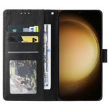 EIDERWOOD Samsung Galaxy S25+ (Plus) / S24+ (Plus) Flip Deksel i Kunstskinn med Lommebok og Stropp - Svart