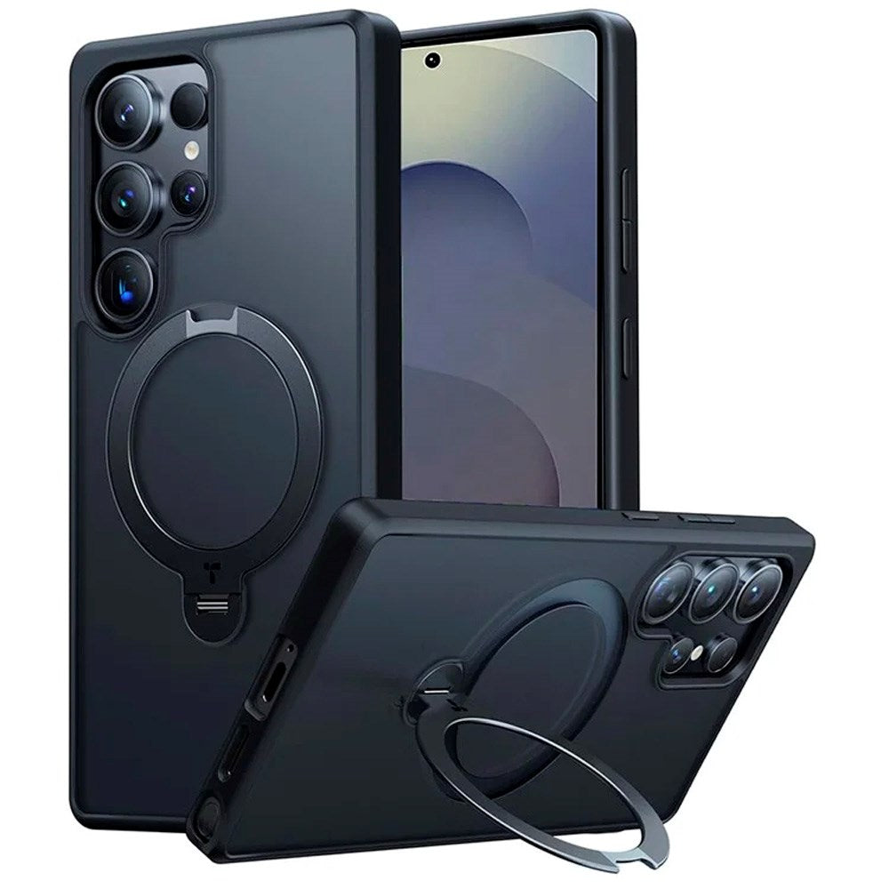 TORRAS Samsung Galaxy S25 Ultra Hybrid Deksel m. Kickstand - MagSafe Kompatibel - Svart