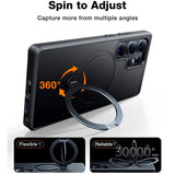 TORRAS Samsung Galaxy S25 Ultra Hybrid Deksel m. Kickstand - MagSafe Kompatibel - Svart