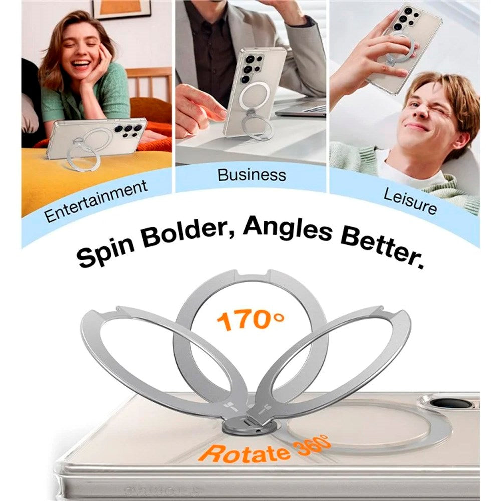 TORRAS Samsung Galaxy S25 Ultra Hybrid Deksel m. Kickstand - MagSafe Kompatibel - Gjennomsiktig