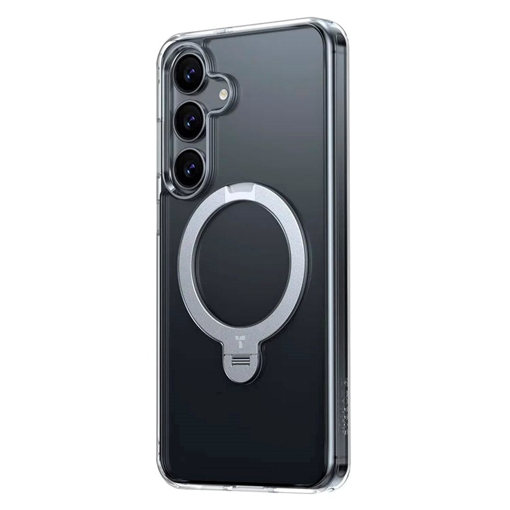 TORRAS Samsung Galaxy S25 Hybrid Deksel m. Kickstand - MagSafe Kompatibel - Gjennomsiktig