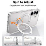 TORRAS Samsung Galaxy S25 Hybrid Deksel m. Kickstand - MagSafe Kompatibel - Gjennomsiktig