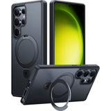 TORRAS Samsung Galaxy S25 Ultra Guardian Ostand Hybrid Deksel m. Kickstand - MagSafe Kompatibel - Svart