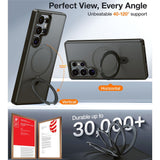 TORRAS Samsung Galaxy S25 Ultra Guardian Ostand Hybrid Deksel m. Kickstand - MagSafe Kompatibel - Svart