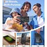 TORRAS Samsung Galaxy S25 Ultra Guardian Ostand Hybrid Deksel m. Kickstand - MagSafe Kompatibel - Svart