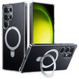 TORRAS Samsung Galaxy S25 Ultra Guardian Ostand Hybrid Deksel m. Kickstand - MagSafe Kompatibel - Gjennomsiktig