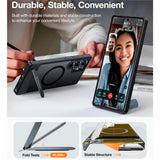 TORRAS Samsung Galaxy S25 Ultra Hybrid Deksel m. Ståfunksjon - MagSafe Kompatibel - Svart