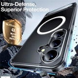 TORRAS Samsung Galaxy S25+ (Plus) Hybrid Deksel m. Ståfunksjon - MagSafe Kompatibel - Gjennomsiktig