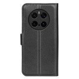 EIDERWOOD Honor Magic7 Pro Kunstskinn Flip Deksel m. Kortholder & Ståfunksjon - Svart