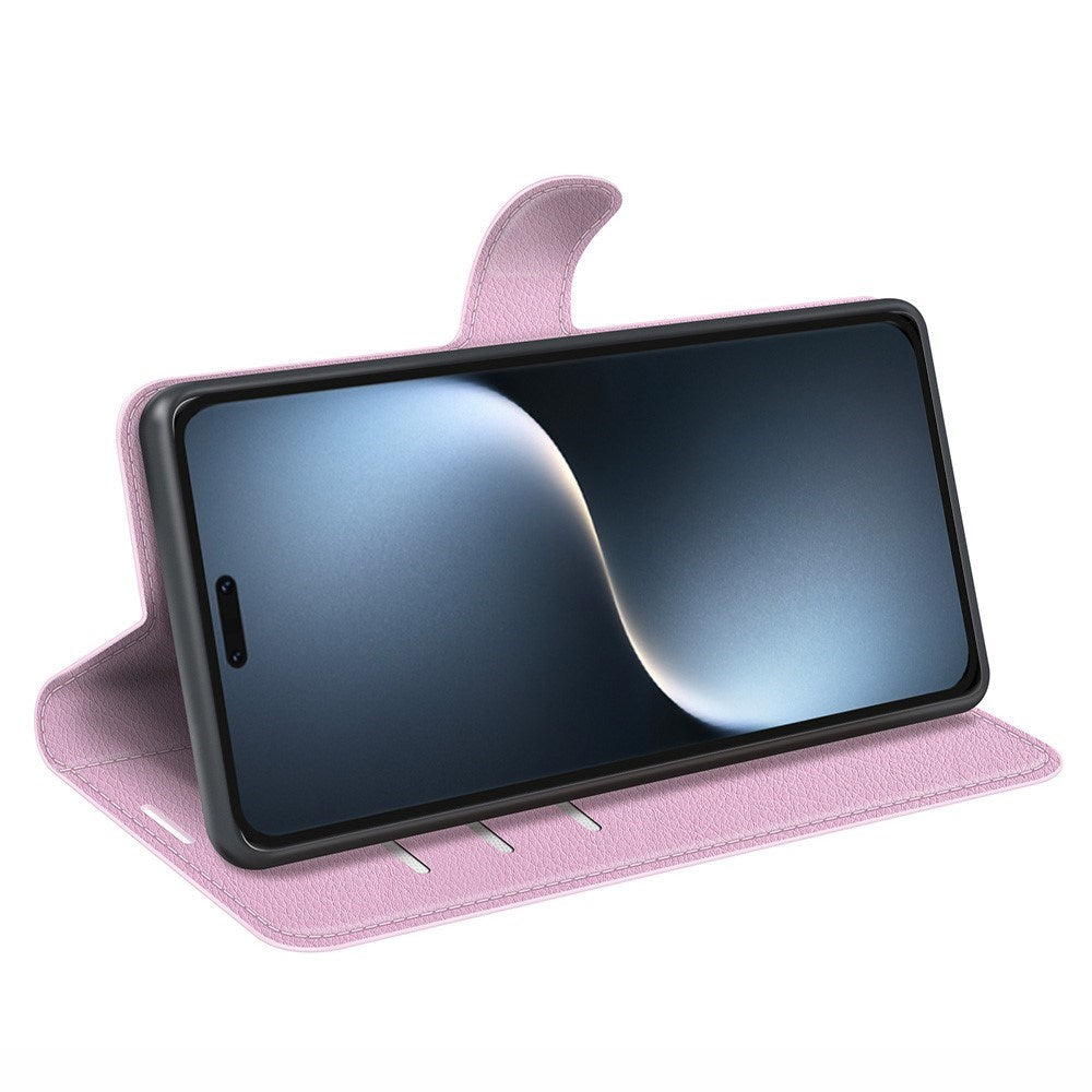 EIDERWOOD Honor Magic7 Pro Kunstskinn Flip Deksel m. Kortholder & Ståfunksjon - Rosa