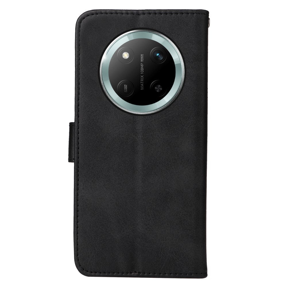 EIDERWOOD Honor Magic7 Lite Kunstskinn Flip Deksel m. Stropp - Svart