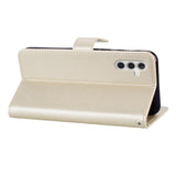 EIDERWOOD Samsung Galaxy S25 Kunstskinn Flip Deksel m. Uglemotiv - Gull