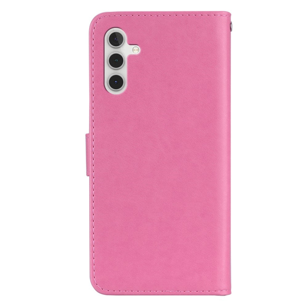 EIDERWOOD Samsung Galaxy S25 Kunstskinn Flip Deksel m. Uglemotiv - Rosa